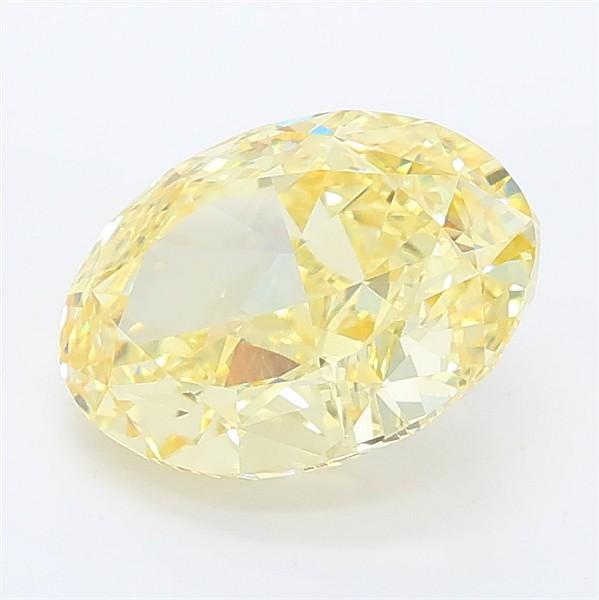 2.42 Ct. Fancy Intense Yellow Oval Lab Grown Diamond