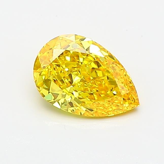 0.73 Ct. Fancy Vivid Yellow Pear Lab Grown Diamond