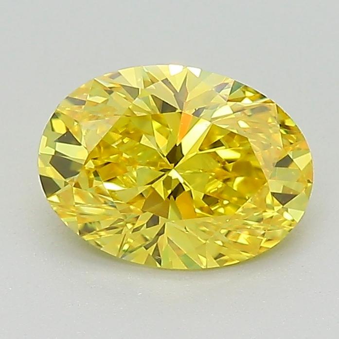 1.10 Ct. Fancy Vivid Yellow Oval Lab Grown Diamond