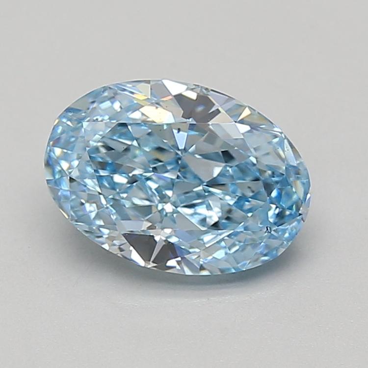 2.04 Ct. Fancy Vivid Blue Oval Lab Grown Diamond
