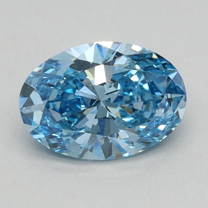 0.56 Ct. Fancy Vivid Blue Oval Lab Grown Diamond