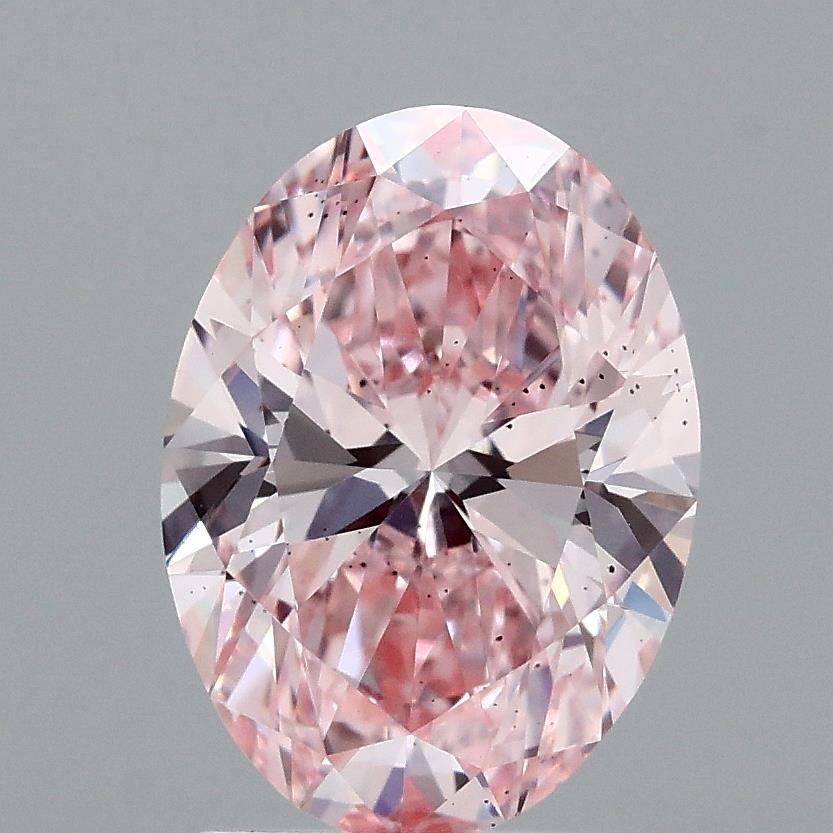2.14 Ct. Fancy Intense Pink Oval Lab Grown Diamond