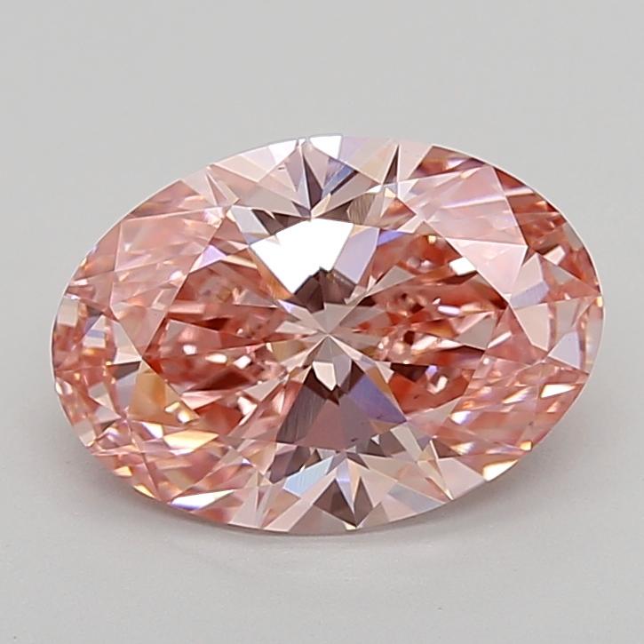 3.09 Ct. Fancy Vivid  Pink Oval Lab Grown Diamond