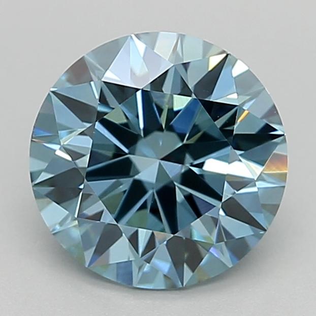 1.55 Ct. Fancy Vivid  Blue Round Lab Grown Diamond