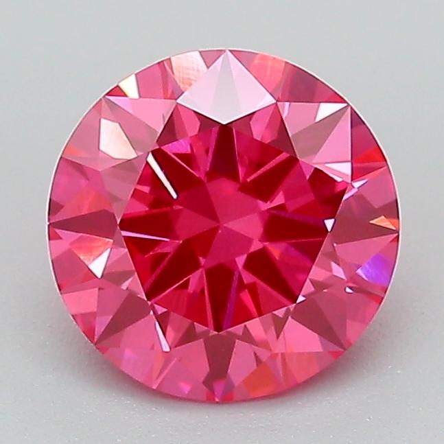 1.36 Ct. Fancy Vivid Pink Round Lab Grown Diamond