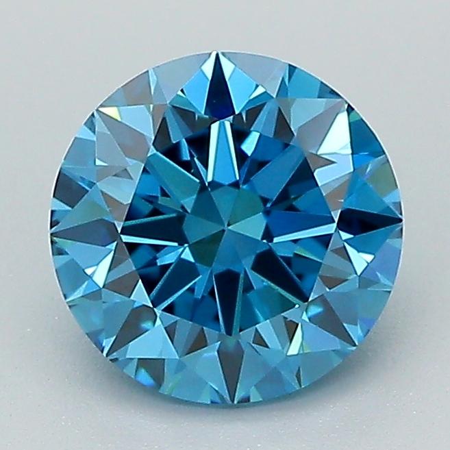 1.50 Ct. Fancy Vivid Blue Round Lab Grown Diamond