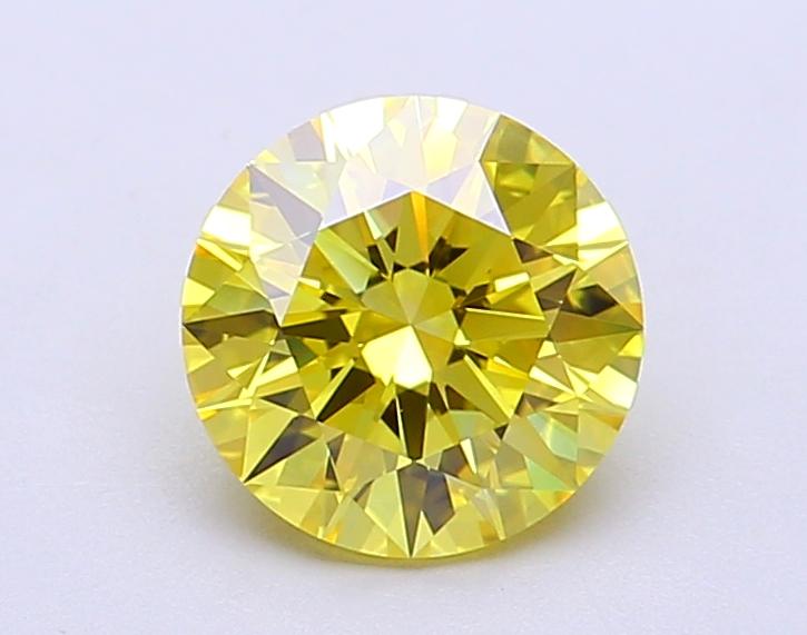 1.36 Ct. Fancy Vivid  Yellow Round Lab Grown Diamond