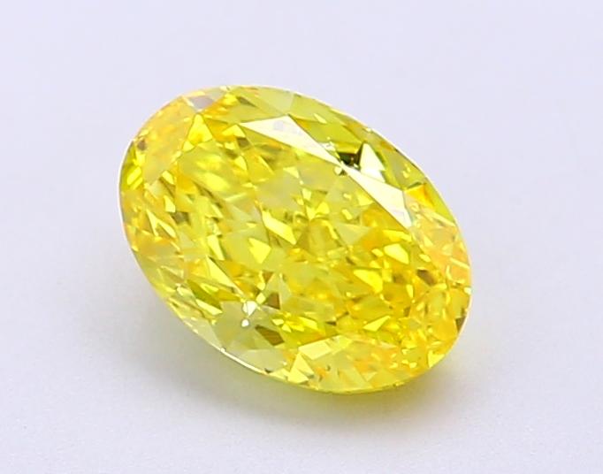 1.10 Ct. Fancy Vivid  Yellow Oval Lab Grown Diamond