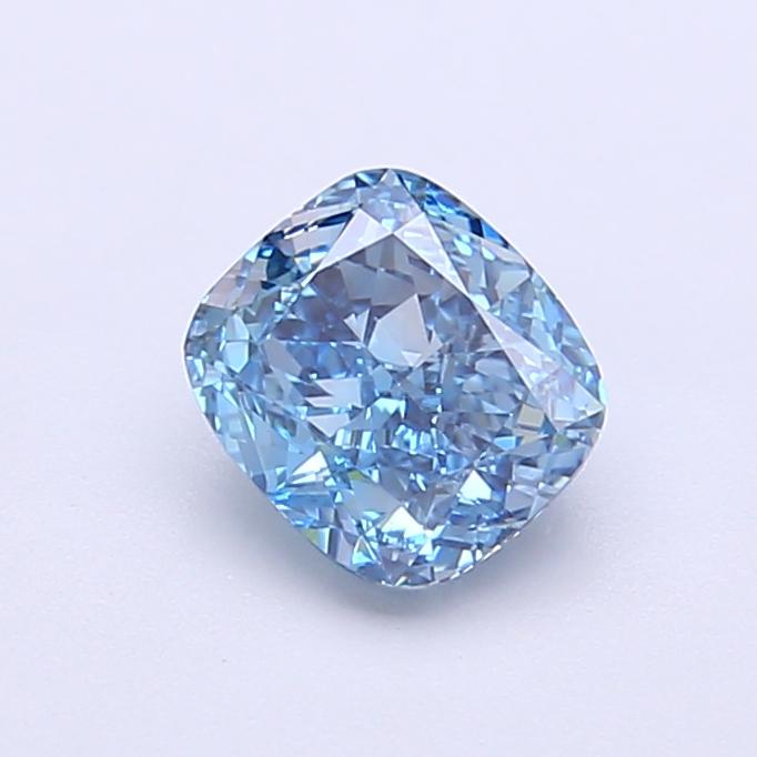 1.01 Ct. Fancy Vivid Blue Cushion Lab Grown Diamond