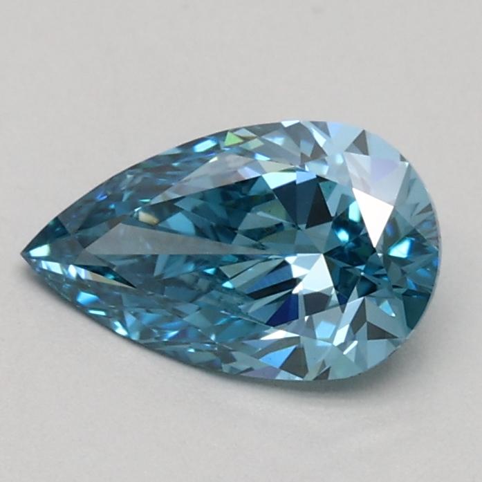 0.58 Ct. Fancy Vivid Blue Pear Lab Grown Diamond