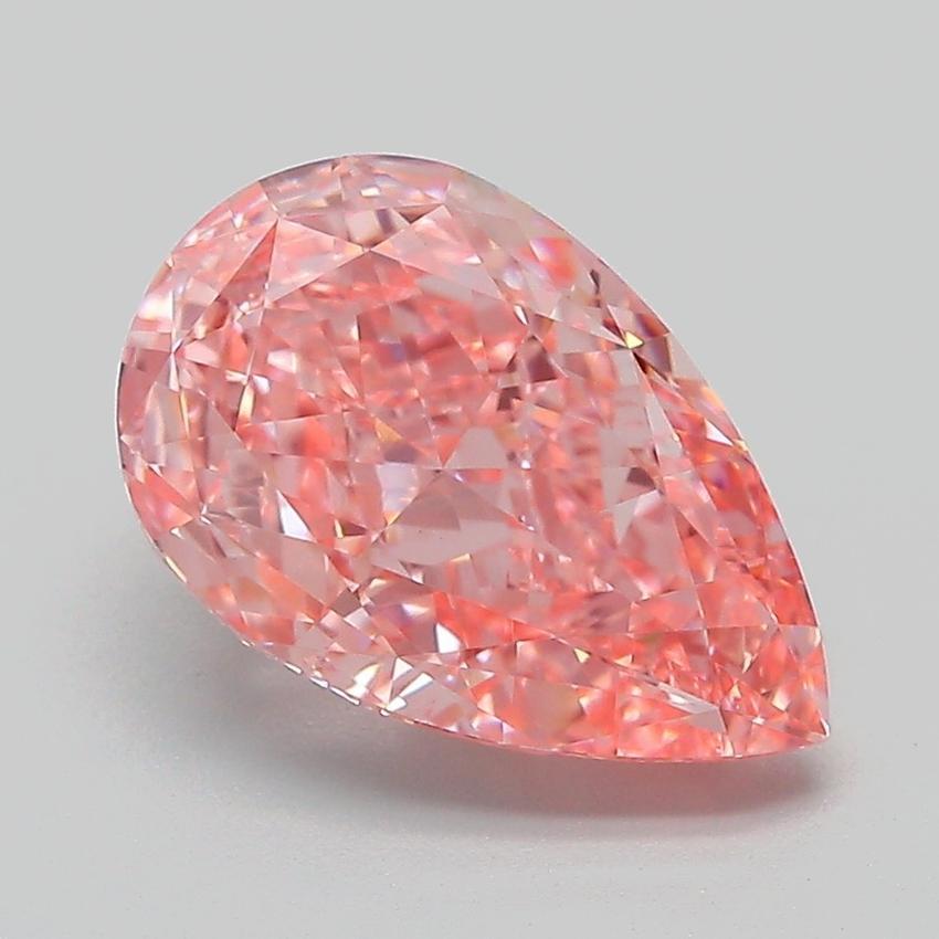 3.15 Ct. Fancy Vivid Pink Pear Lab Grown Diamond
