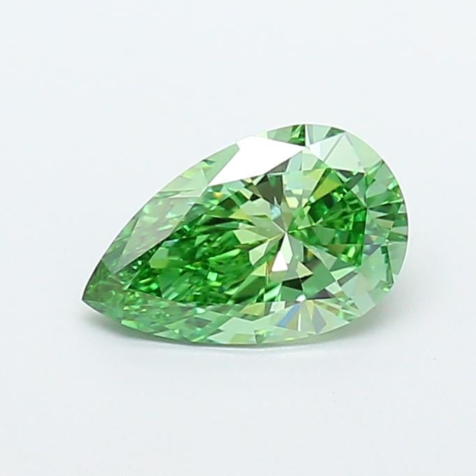 1.53 Ct. Fancy Vivid Green Pear Lab Grown Diamond