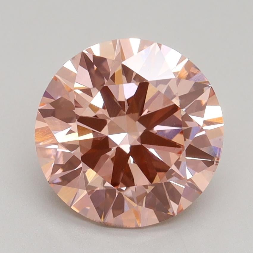 2.56 Ct. Fancy Intense Pink Round Lab Grown Diamond