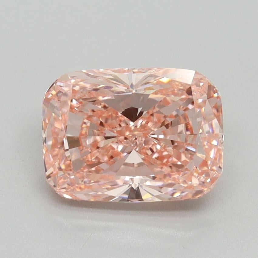 2.03 Ct. Fancy Vivid Pink Cushion Lab Grown Diamond