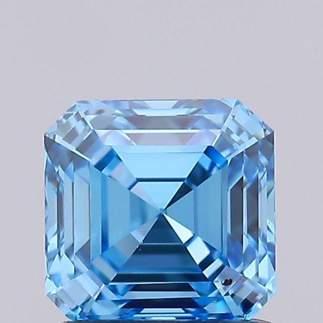 1.03 Ct. Fancy Vivid  Blue Asscher Lab Grown Diamond