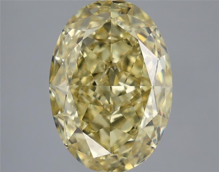 5.03 Ct. Fancy Intense  Yellow Oval Lab Grown Diamond