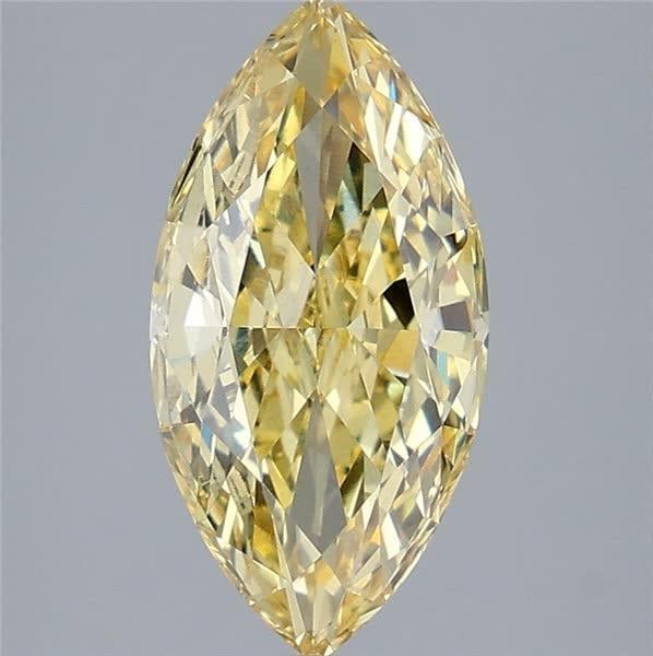 3.09 Ct. Fancy Intense  Yellow Marquise Lab Grown Diamond