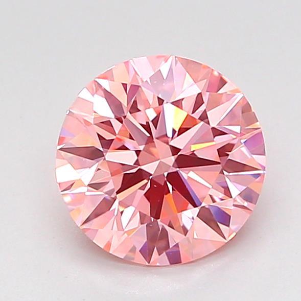 1.22 Ct. Fancy Vivid Pink Round Lab Grown Diamond