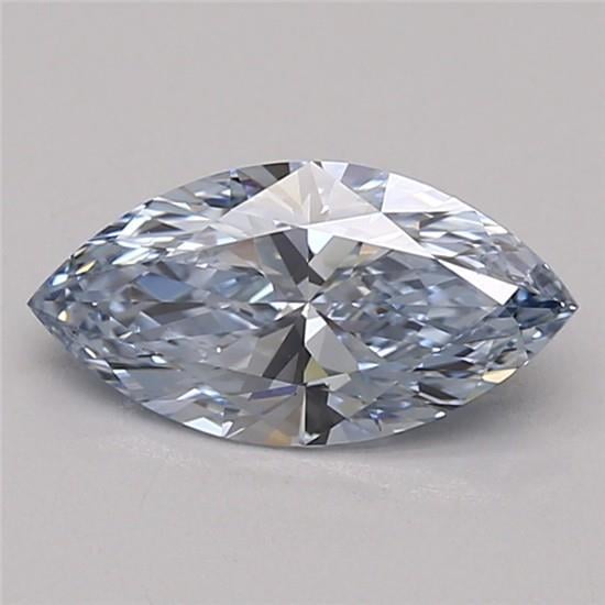 0.91 Ct. Fancy Vivid Blue Marquise Lab Grown Diamond
