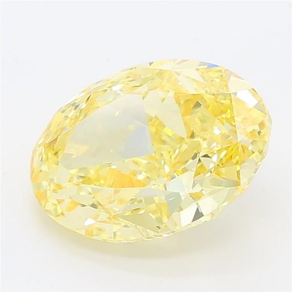 2.66 Ct. Fancy Intense Yellow Oval Lab Grown Diamond