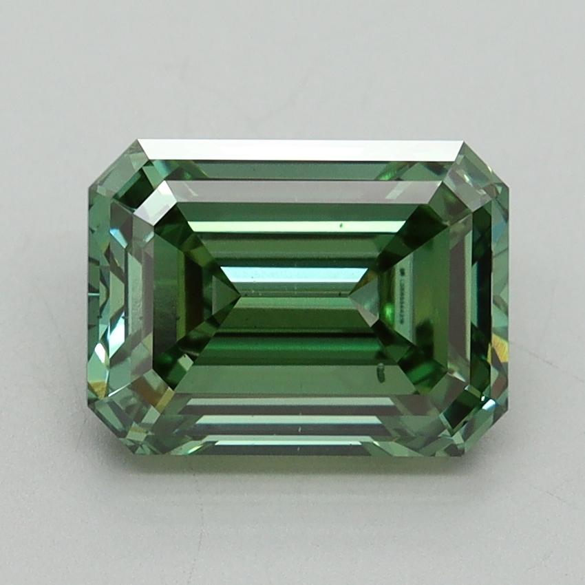2.46 Ct. Fancy Vivid Green Emerald Lab Grown Diamond