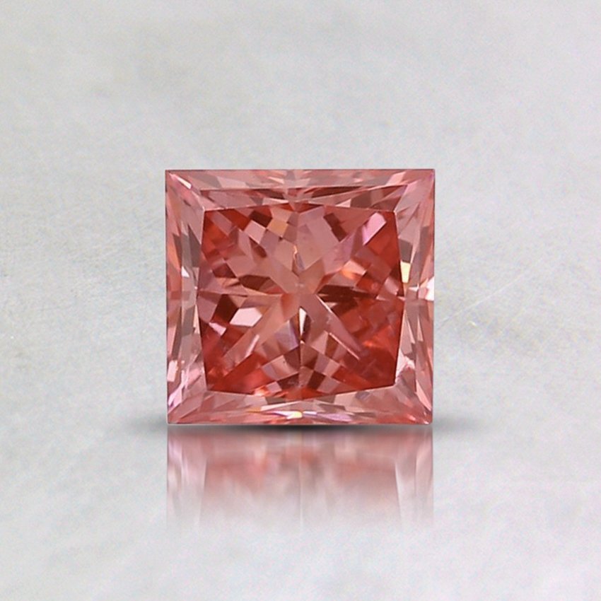0.61 Ct. Fancy Intense Pink Princess Lab Grown Diamond