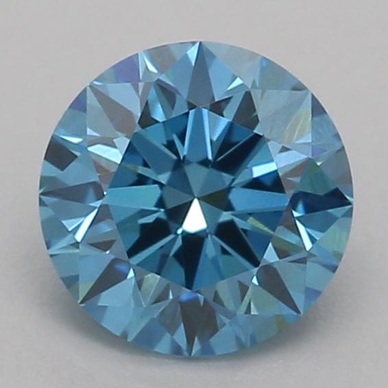 0.54 Ct. Fancy Vivid Blue Round Lab Grown Diamond