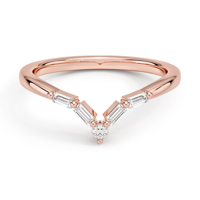 Custom Contoured Baguette Diamond Ring