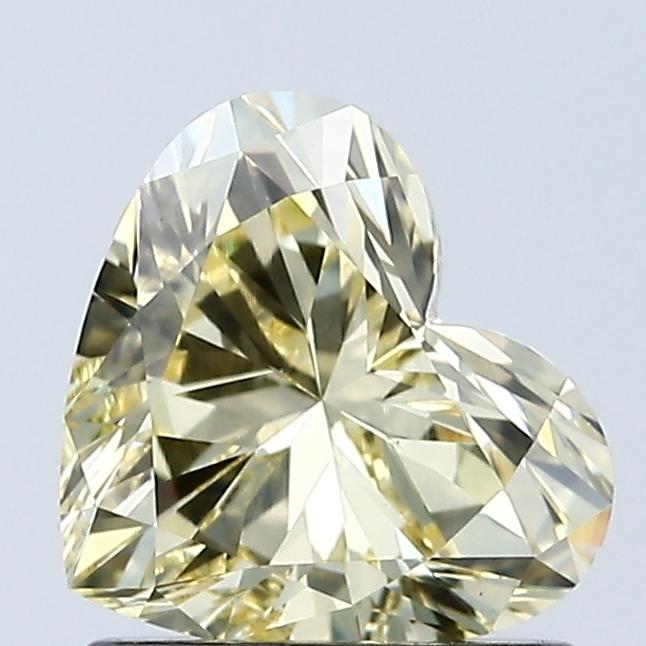 1.07 Ct. Fancy Light Yellow Heart Lab Grown Diamond