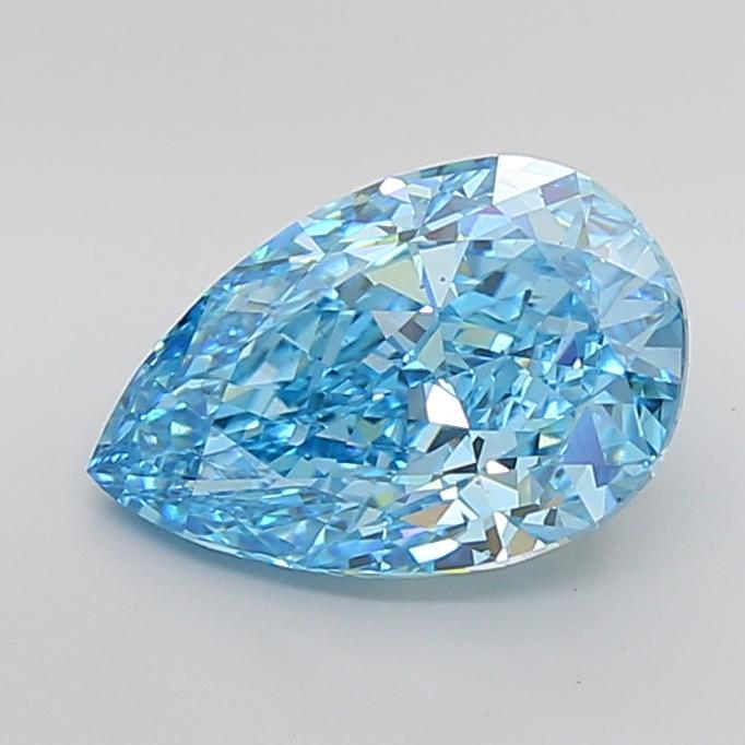 5.67 Ct. Fancy Vivid Blue Pear Lab Grown Diamond