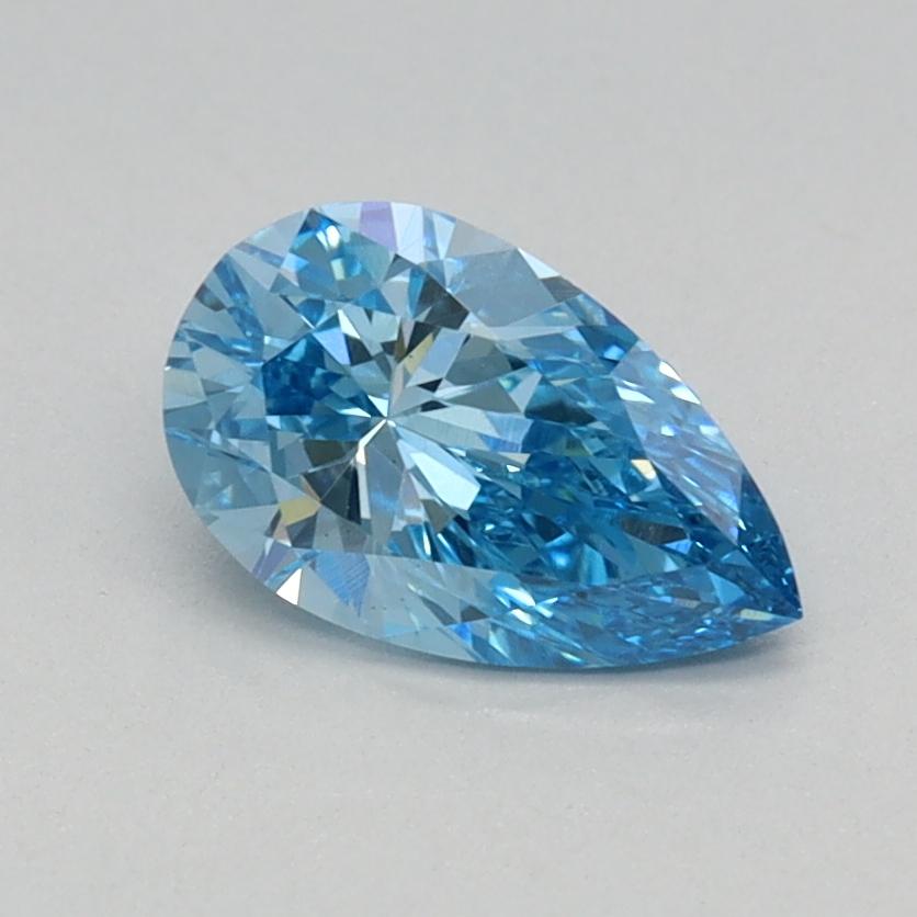 0.57 Ct. Fancy Vivid Blue Pear Lab Grown Diamond