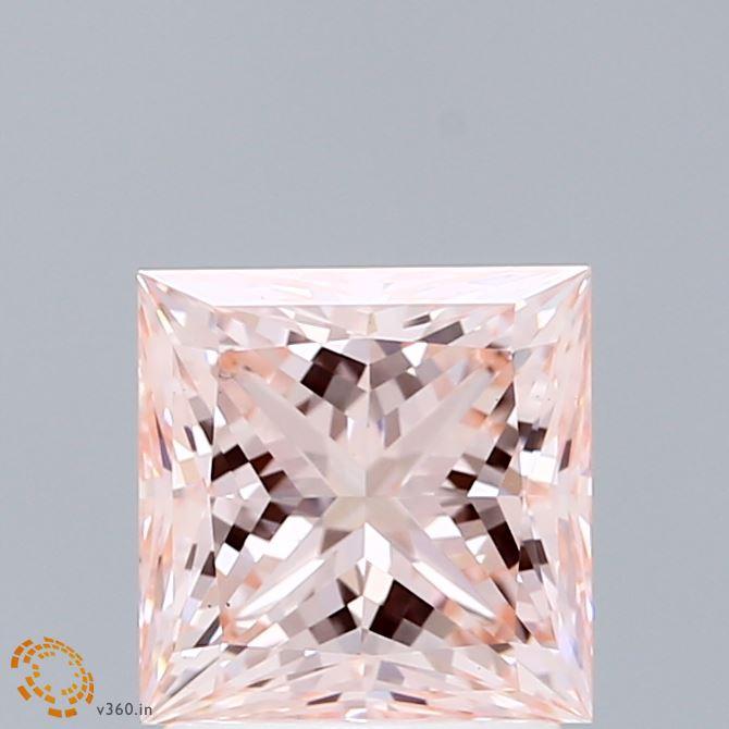 2.00 Ct. Fancy Intense Pink Princess Lab Grown Diamond