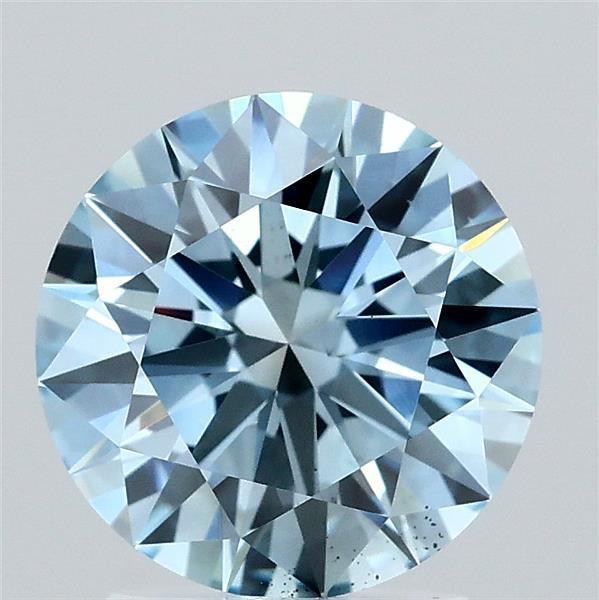 2.04 Ct. Fancy Vivid Blue Round Lab Grown Diamond
