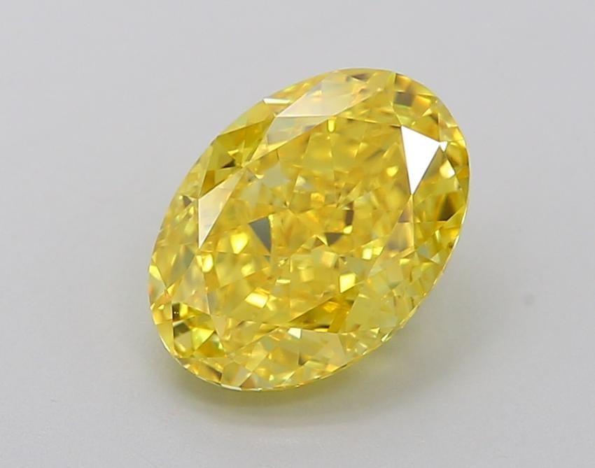 2.29 Ct. Fancy Vivid Yellow Oval Lab Grown Diamond