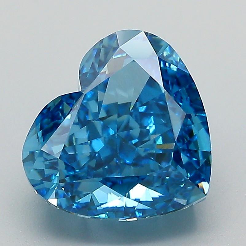 3.48 Ct. Fancy Vivid Blue Heart Lab Grown Diamond