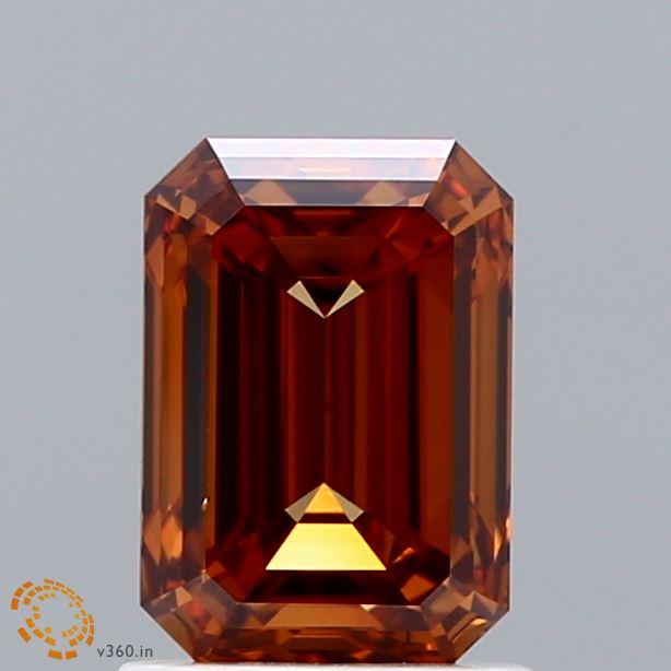 1.50 Ct. Fancy Orange Emerald Lab Grown Diamond