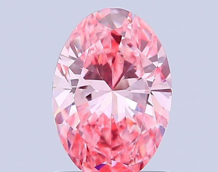 1.07 Ct. Fancy Vivid Pink Oval Lab Grown Diamond