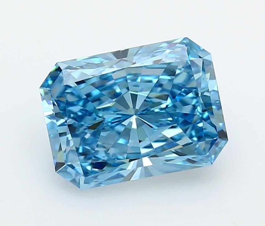 2.78 Ct. Fancy Vivid  Blue Radiant Lab Grown Diamond