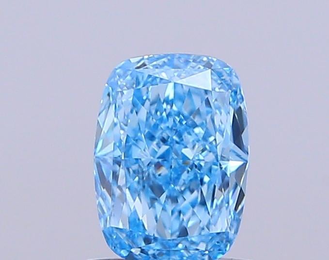 1.02 Ct. Fancy Vivid Blue Cushion Lab Grown Diamond