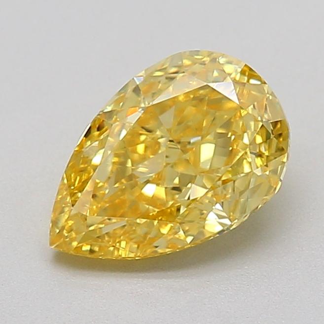 1.02 Ct. Fancy Vivid  Yellow Pear Lab Grown Diamond