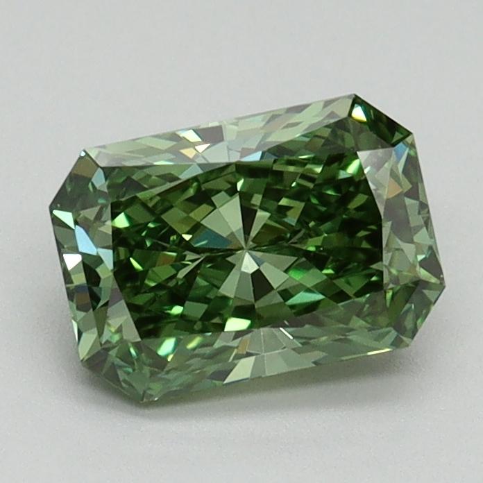1.05 Ct. Fancy Vivid Pacific Green Radiant Lab Grown Diamond