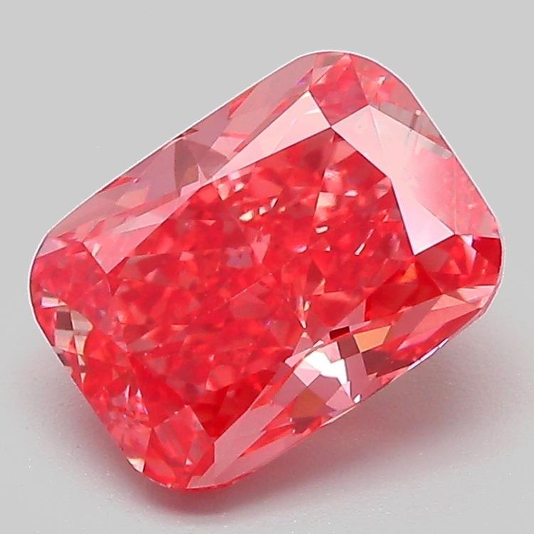 2.40 Ct. Fancy Vivid  Pink Cushion Lab Grown Diamond