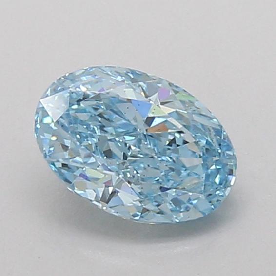 1.01 Ct. Fancy Vivid Blue Oval Lab Grown Diamond