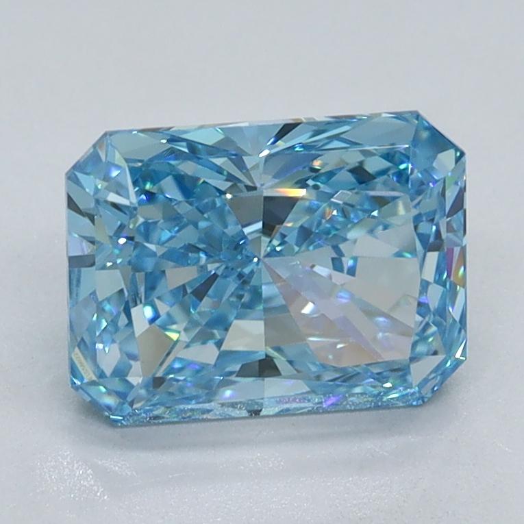 1.68 Ct. Fancy Vivid Blue Radiant Lab Grown Diamond