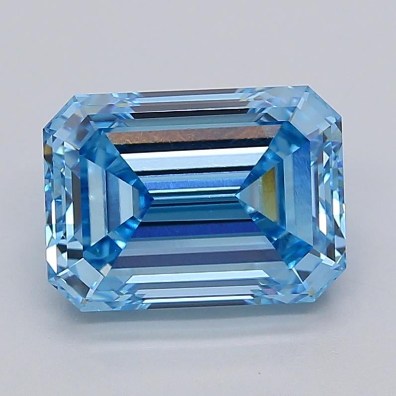 5.01 Ct. Fancy Vivid  Blue Emerald Lab Grown Diamond