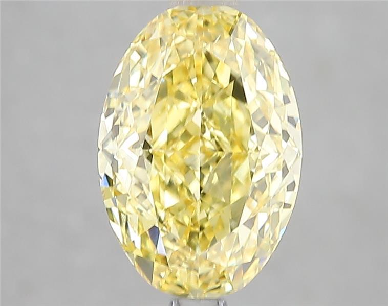 3.02 Ct. Fancy Vivid Yellow Oval Lab Grown Diamond