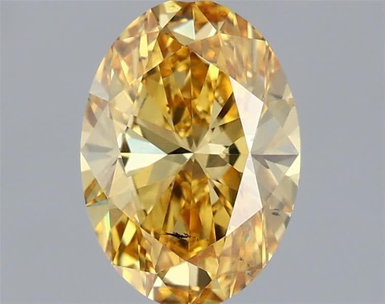 1.09 Ct. Fancy Intense Yellow Oval Lab Grown Diamond