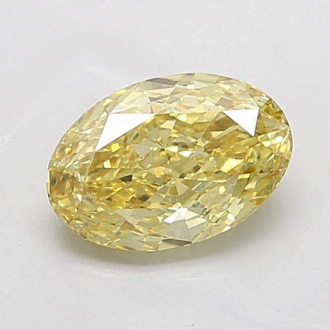 3.02 Ct. Fancy Intense Yellow Oval Lab Grown Diamond