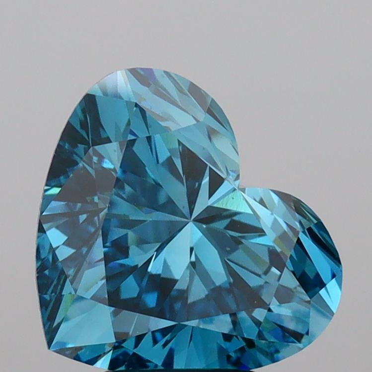 4.00 Ct. Fancy Vivid Blue Heart Lab Grown Diamond