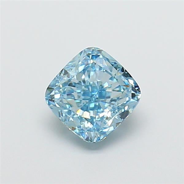 1.33 Ct. Fancy Vivid Blue Cushion Lab Grown Diamond